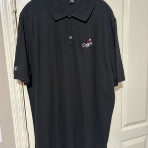 Los Angeles Dodgers Antigua Black Polo with Red Accent